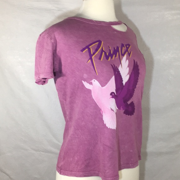 3/$15 Prince Purple Rain When Doves Fly Torn Tee - Picture 3 of 7